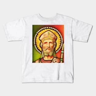 Anselm of Canterbury Snow Portrait | Anselm of Canterbury Artwork 15 Kids T-Shirt